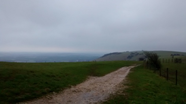 One of the less sunny summits I've made on the Ditchling Beacon. We didn't stop for long for fear of the Chill Monster getting us.